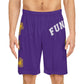 FL Basketball Shorts Purp/Gld/Wht