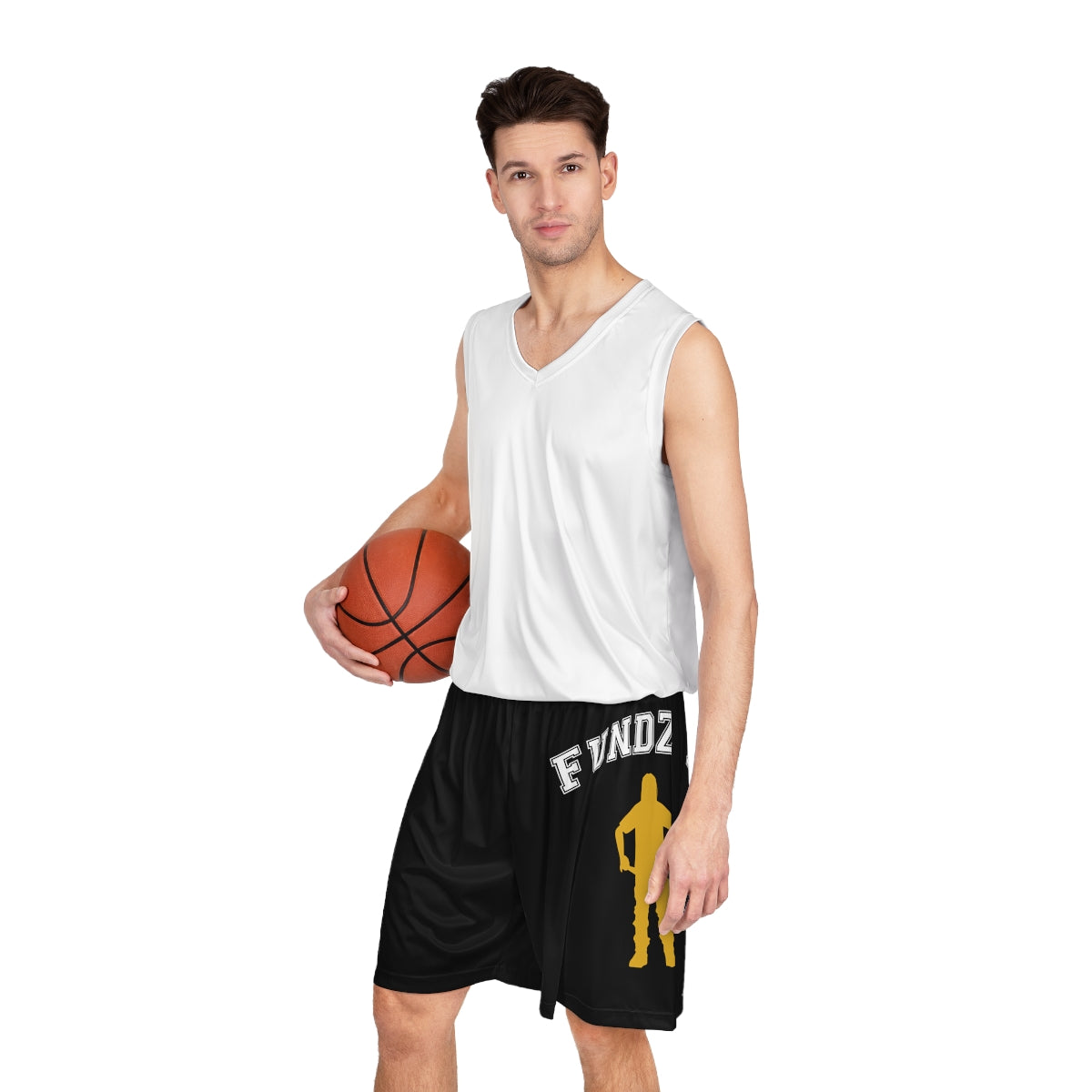 FL Basketball Shorts Blk/Gld/Wht